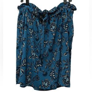 NWOT Lane Bryant Teal Floral Skirt Size 14/16